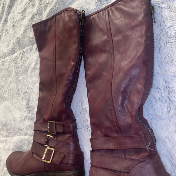 Womens maroon boots - Picture 4 of 5